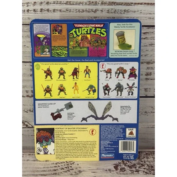 Vintage TMNT Baxter Stockman Playmate Toys 1988 MOC UNPUNCHED - Picture 2 of 8